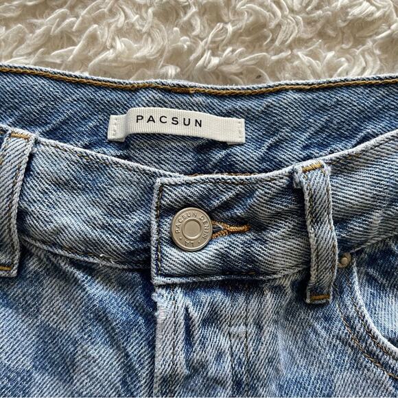 PacSun Eco Checkerboard High Waisted Straight Leg Jeans Size 26 - Picture 6 of 10